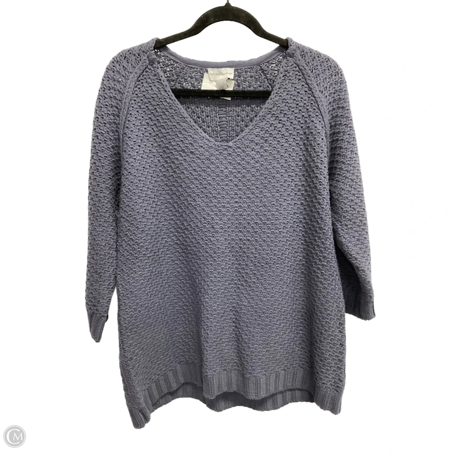 Sweater Short Sleeve By Soft Surroundings In Blue, Size: Xlp