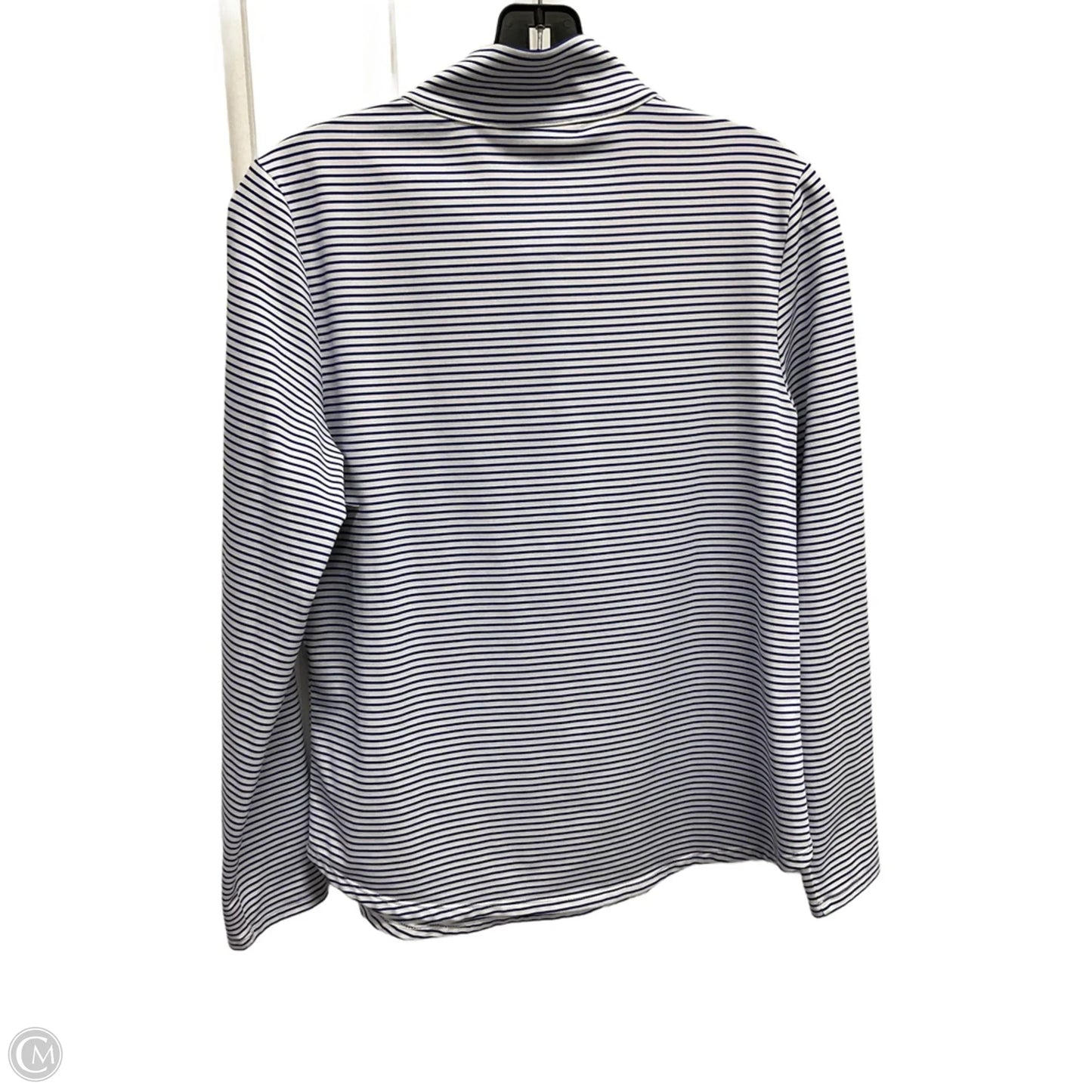 Sweatshirt Collar By Chicos In Striped Pattern, Size: S