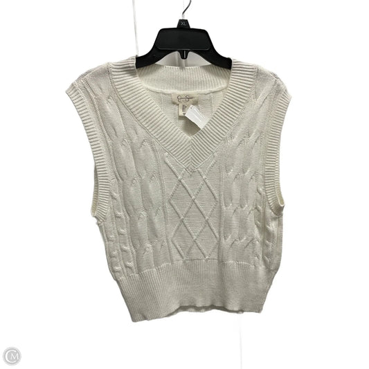 Vest Sweater By Jessica Simpson In White, Size: S