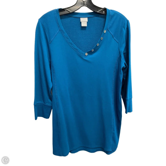 Tunic 3/4 Sleeve By Chicos In Blue, Size: M