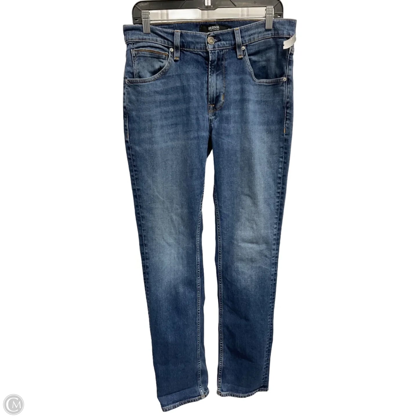 Jeans Straight By Hudson In Blue Denim, Size: 12