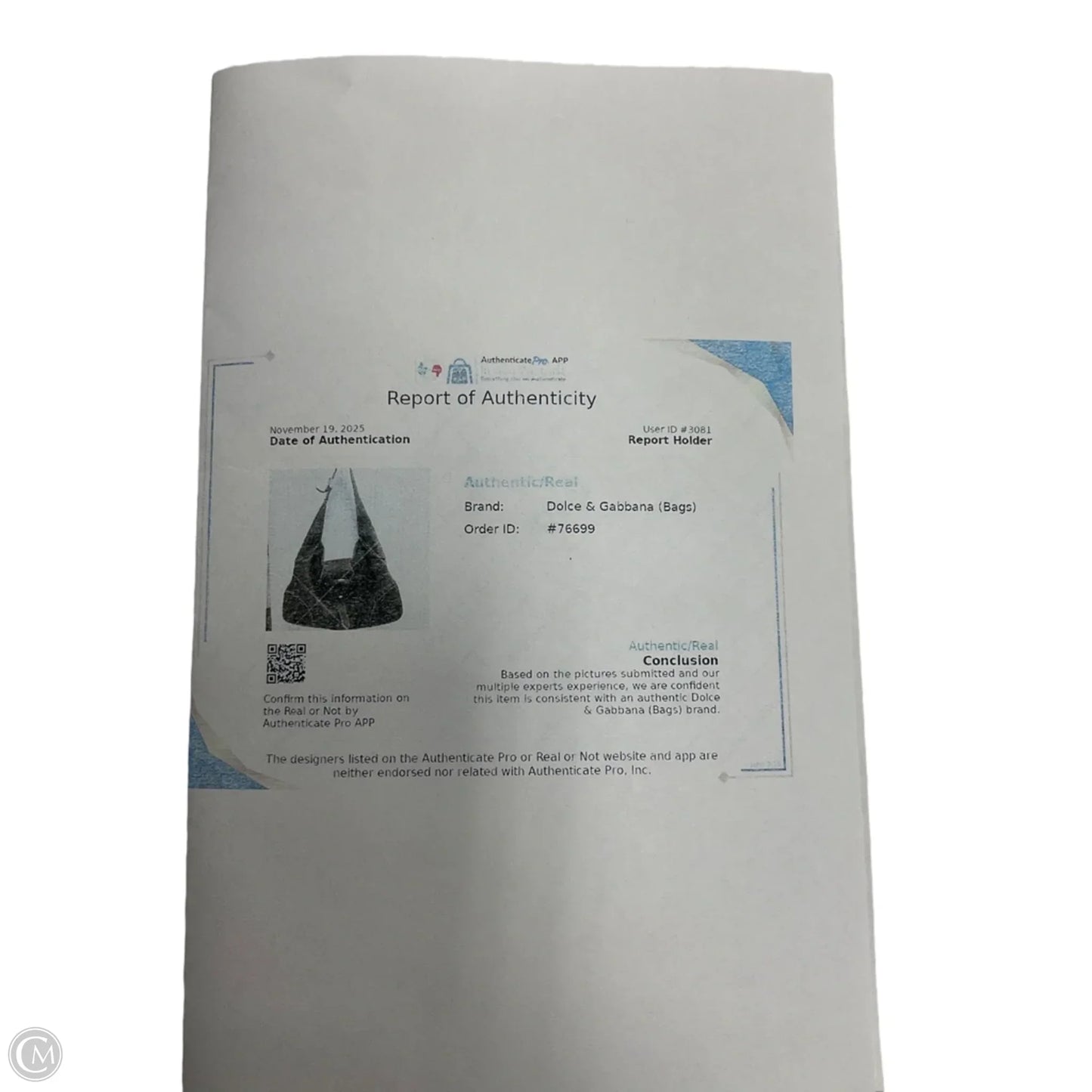 Pebbled Leather O-Ring Shoulder Bag By Dolce And Gabbana, Size: Large