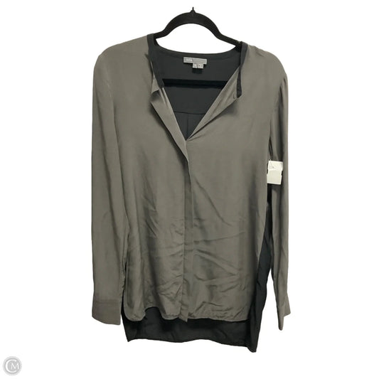 Blouse Long Sleeve By Vince In Grey, Size: M