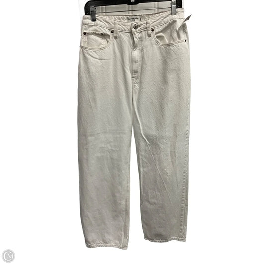Jeans Wide Leg By Abercrombie And Fitch In White Denim, Size: 10