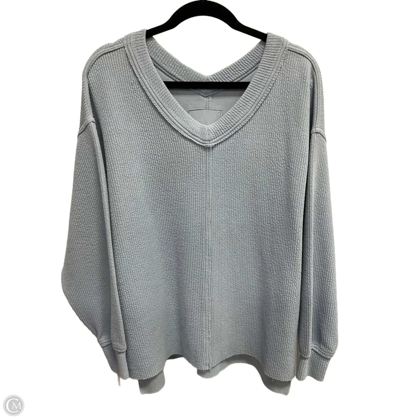 Top Long Sleeve By Aerie In Blue, Size: S