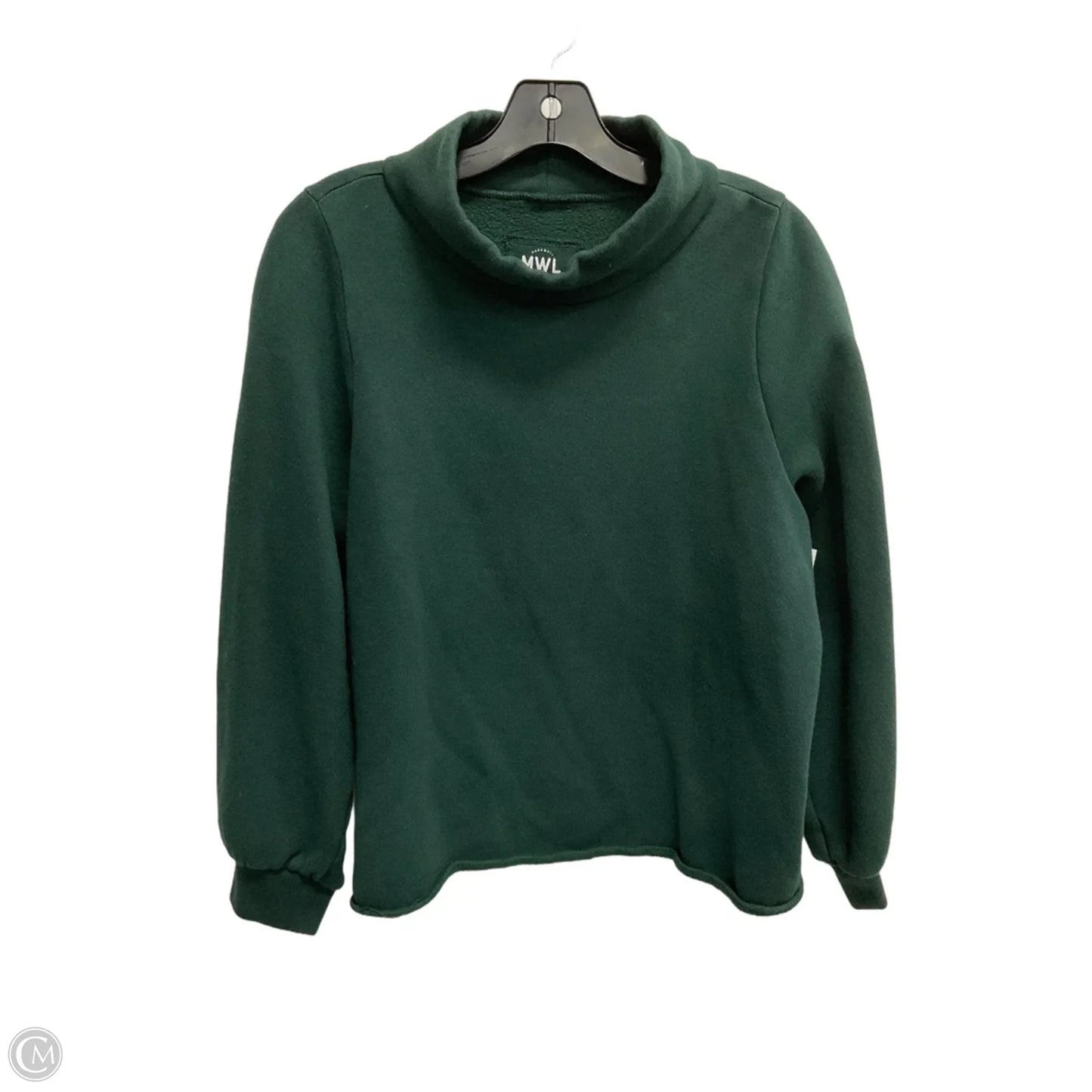 Sweatshirt Collar By Madewell In Green, Size: M