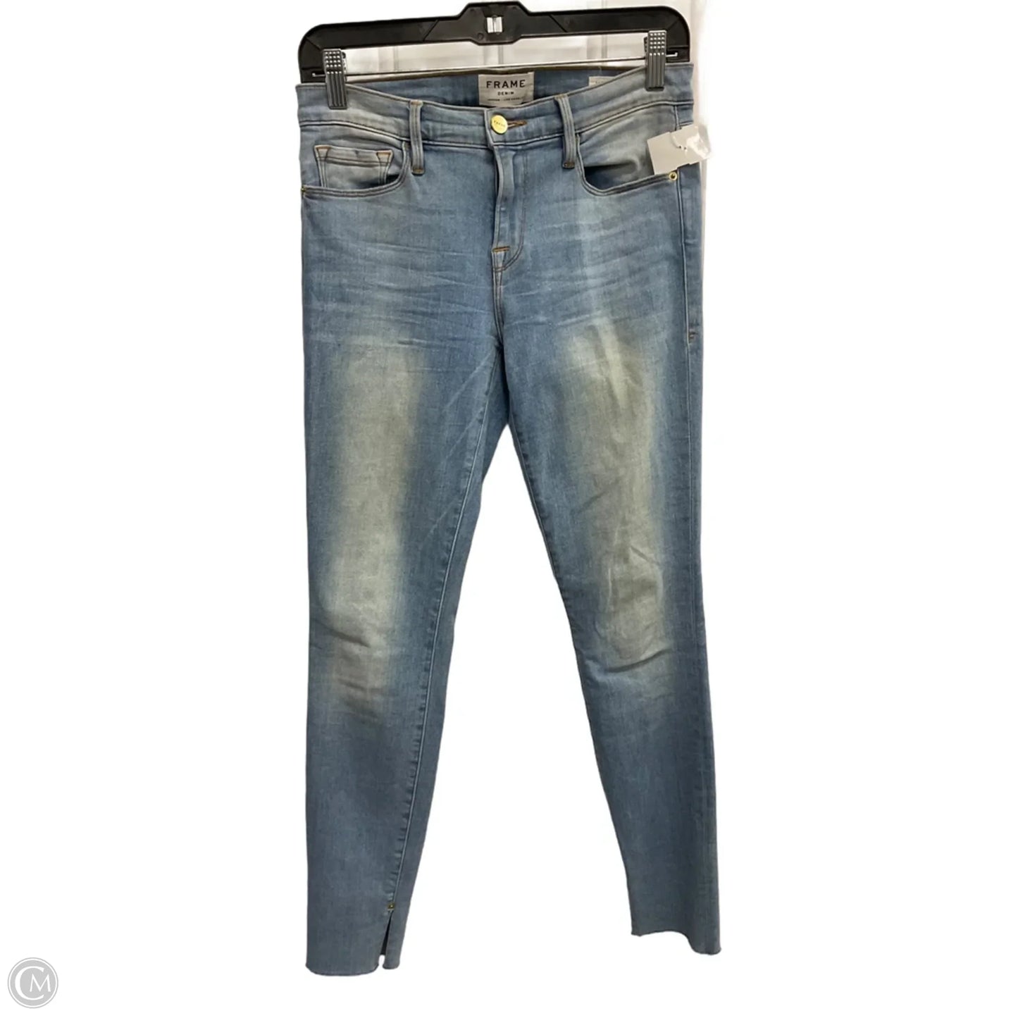 Jeans Skinny By Frame In Blue Denim, Size: 4