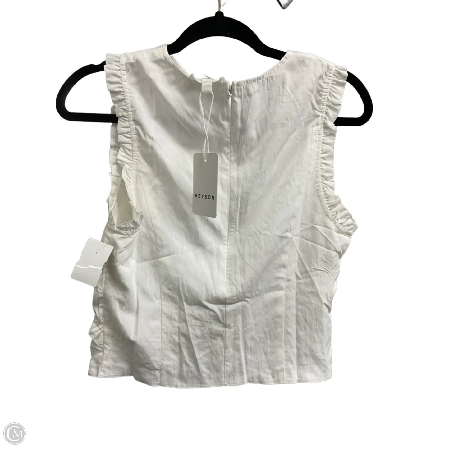 Top Sleeveless By Heyson In White, Size: S