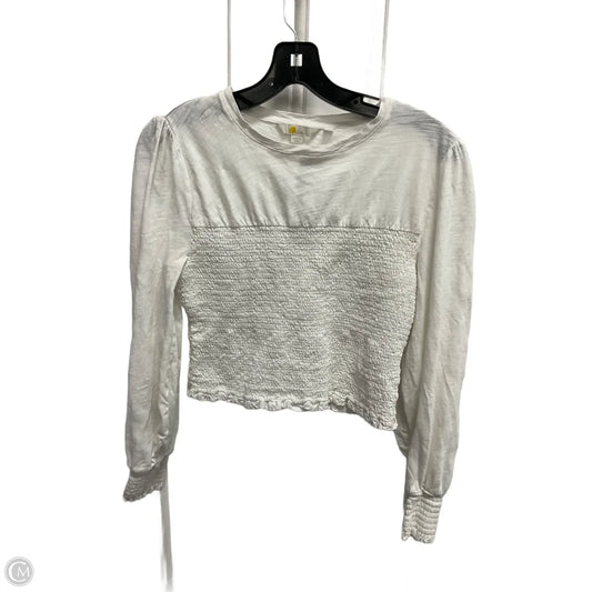 Top Long Sleeve By Boden In White, Size: M