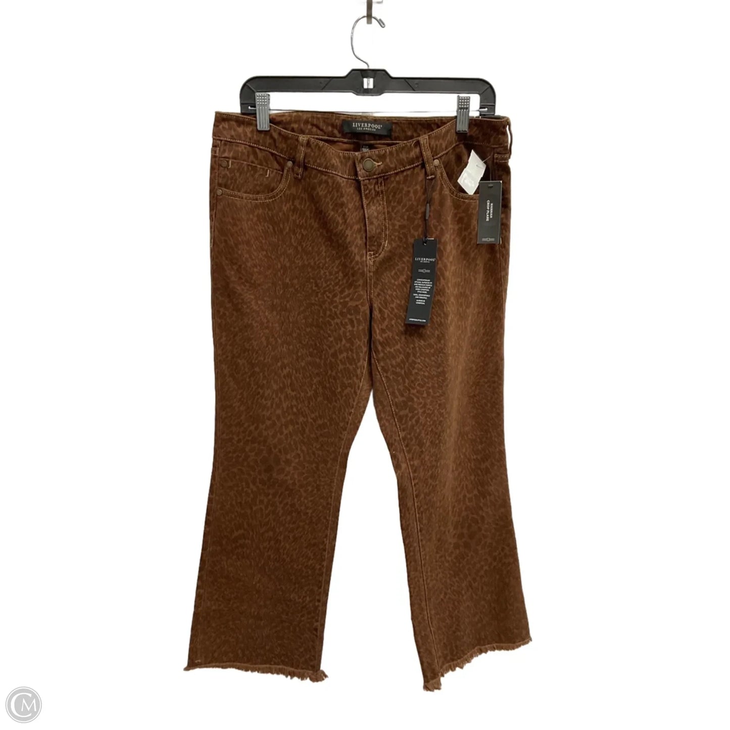 Jeans Boot Cut By Liverpool In Leopard Print, Size: 8