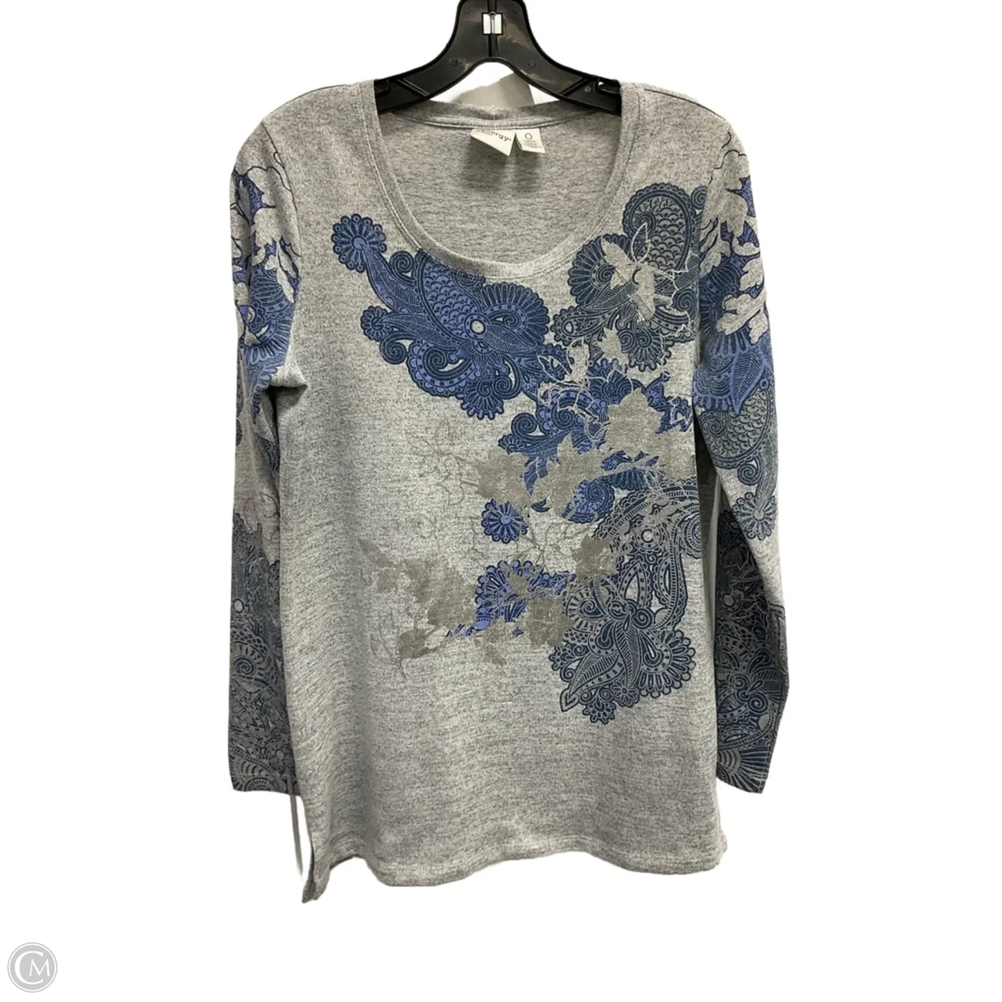 Top Long Sleeve Basic By Chicos In Grey, Size: S