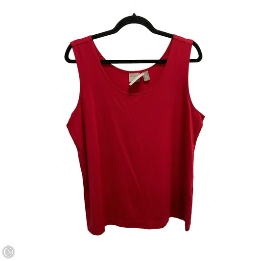 Tank Top By Chicos In Red, Size: Xl