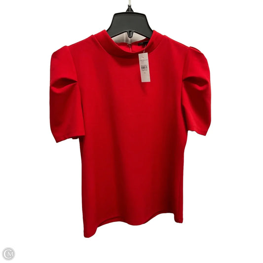 Blouse Short Sleeve By Ann Taylor In Red, Size: Xs