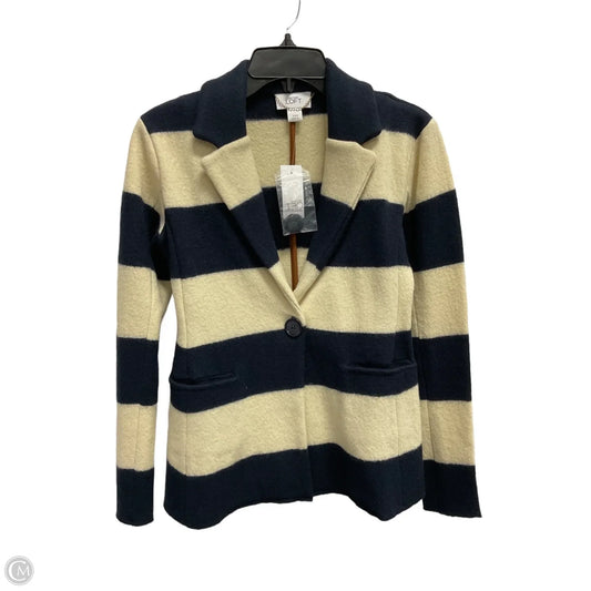 Blazer By Loft In Striped Pattern, Size: Xxs
