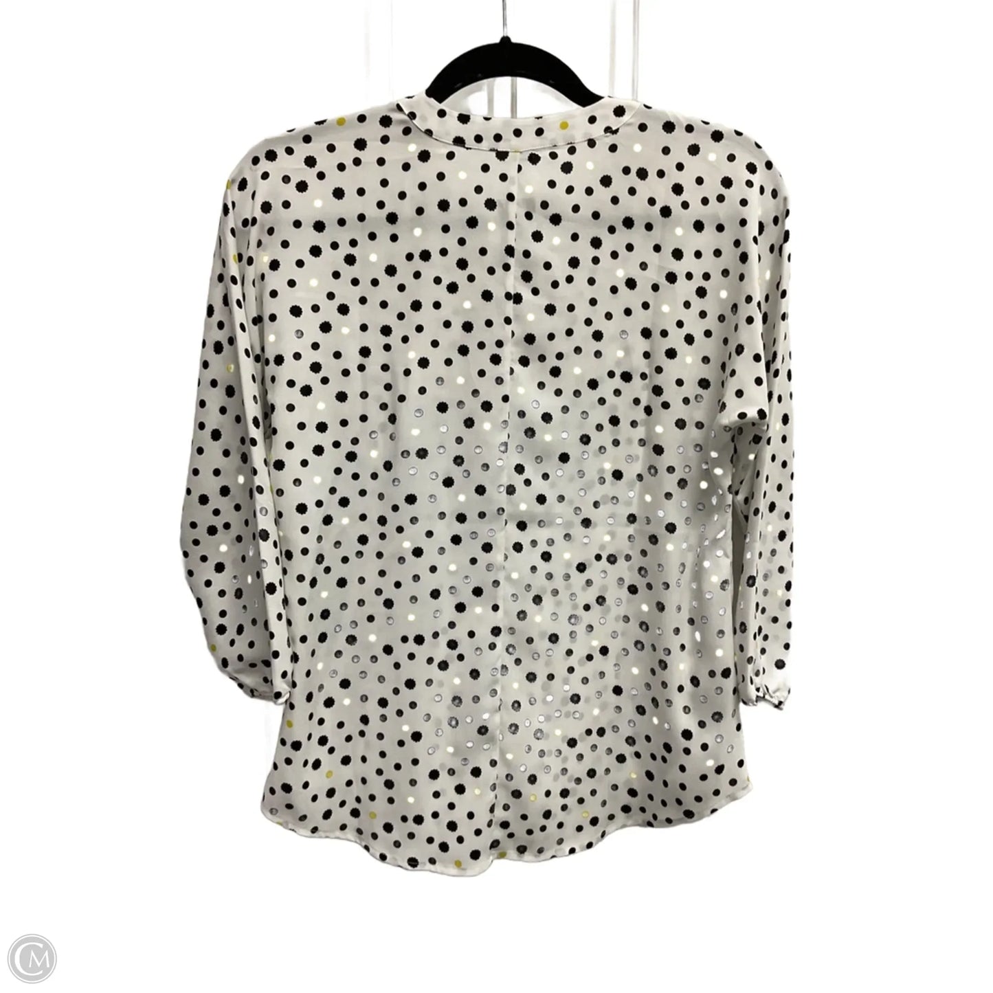 Blouse 3/4 Sleeve By Ann Taylor In Polkadot Pattern, Size: Xs