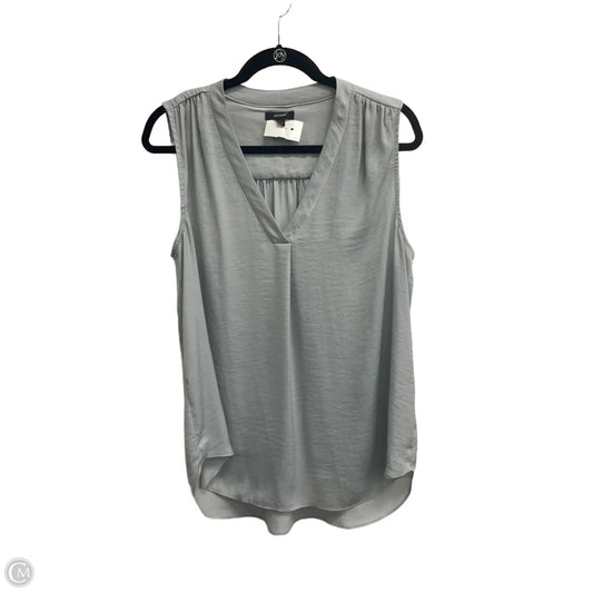 Blouse Sleeveless By Alfani In Silver, Size: L
