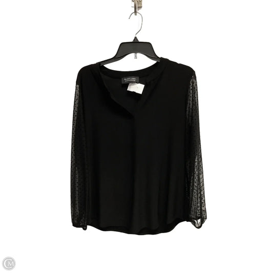 Blouse Long Sleeve By Evan-picone In Black, Size: L