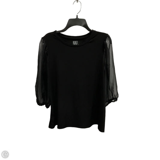 Blouse Short Sleeve By Worthington In Black, Size: L