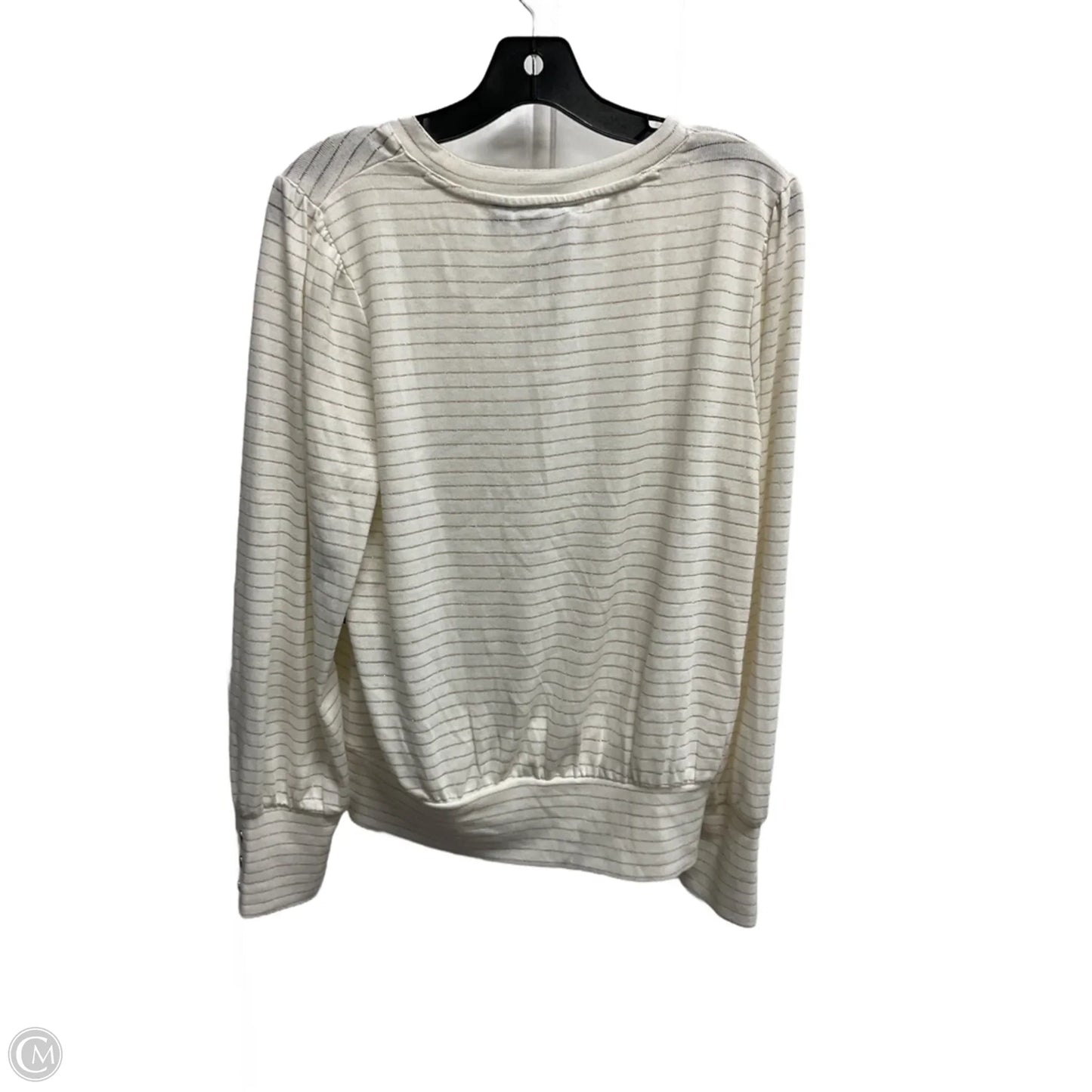 Top Long Sleeve By Apt 9 In Striped Pattern, Size: L