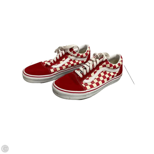 Shoes Sneakers By Vans In Red, Size: 9.5