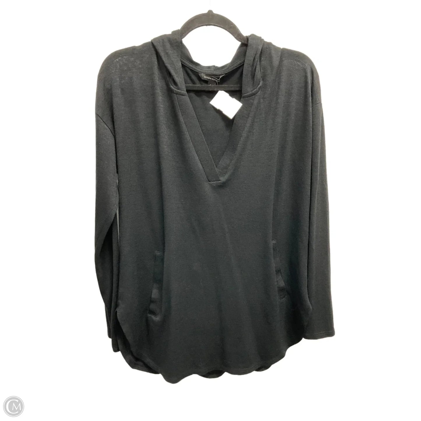 Top Long Sleeve By Banana Republic In Black, Size: M