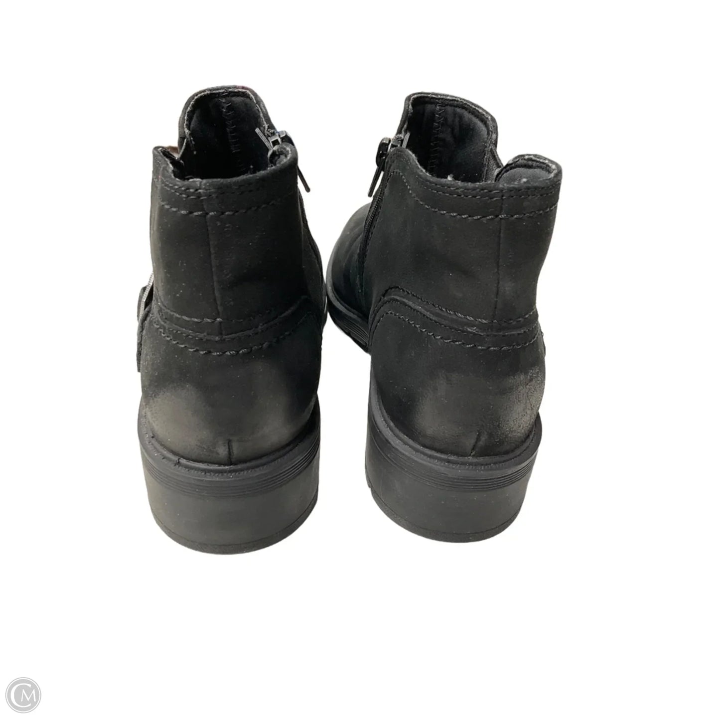 Boots Ankle Flats By Clarks In Black, Size: 9