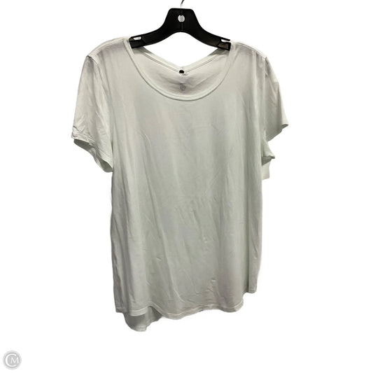 Athletic Top Short Sleeve By Lululemon In White, Size: M