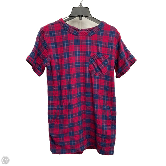 Dress Casual Midi By Madewell In Plaid Pattern, Size: S