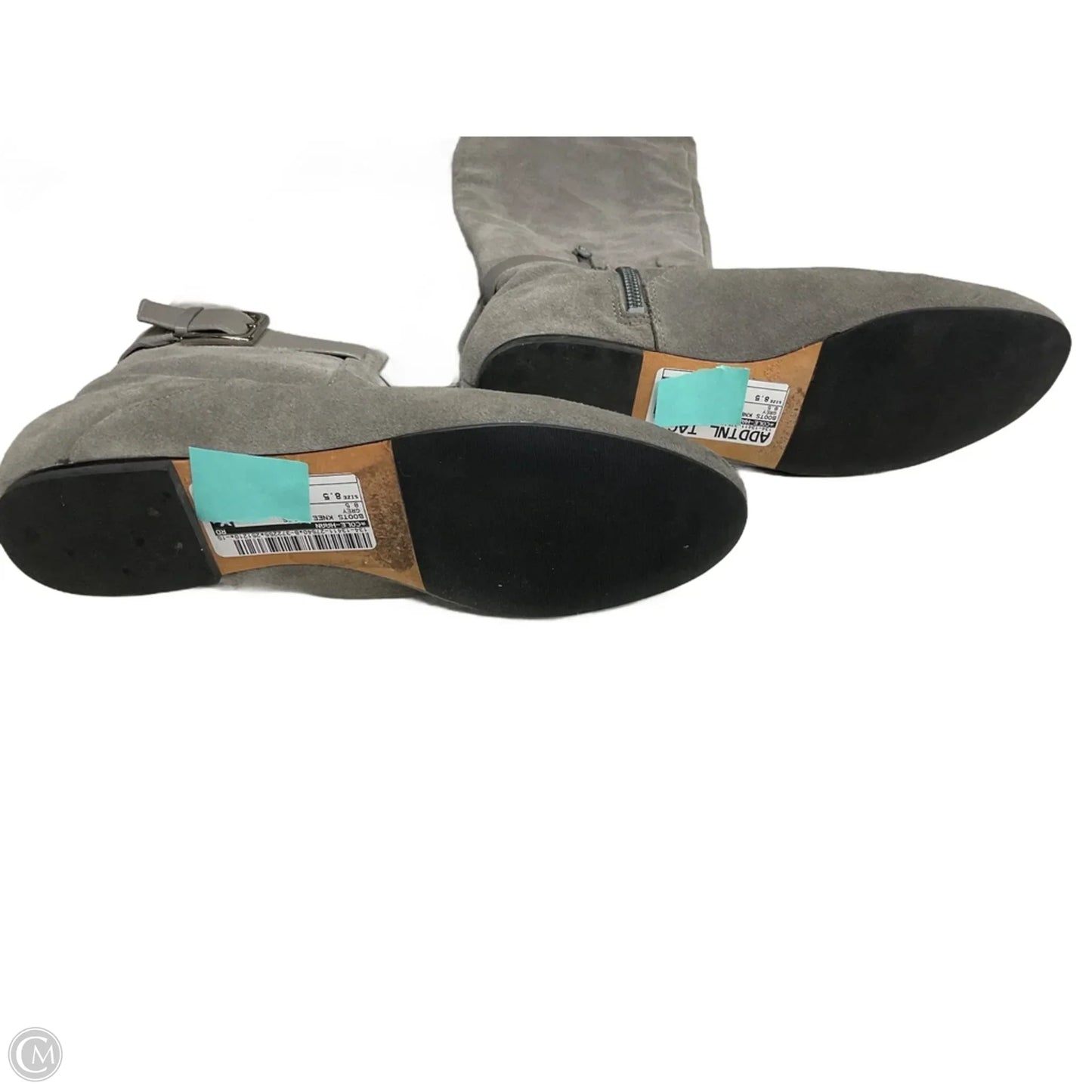 Boots Knee Flats By Cole-haan In Grey, Size: 8.5