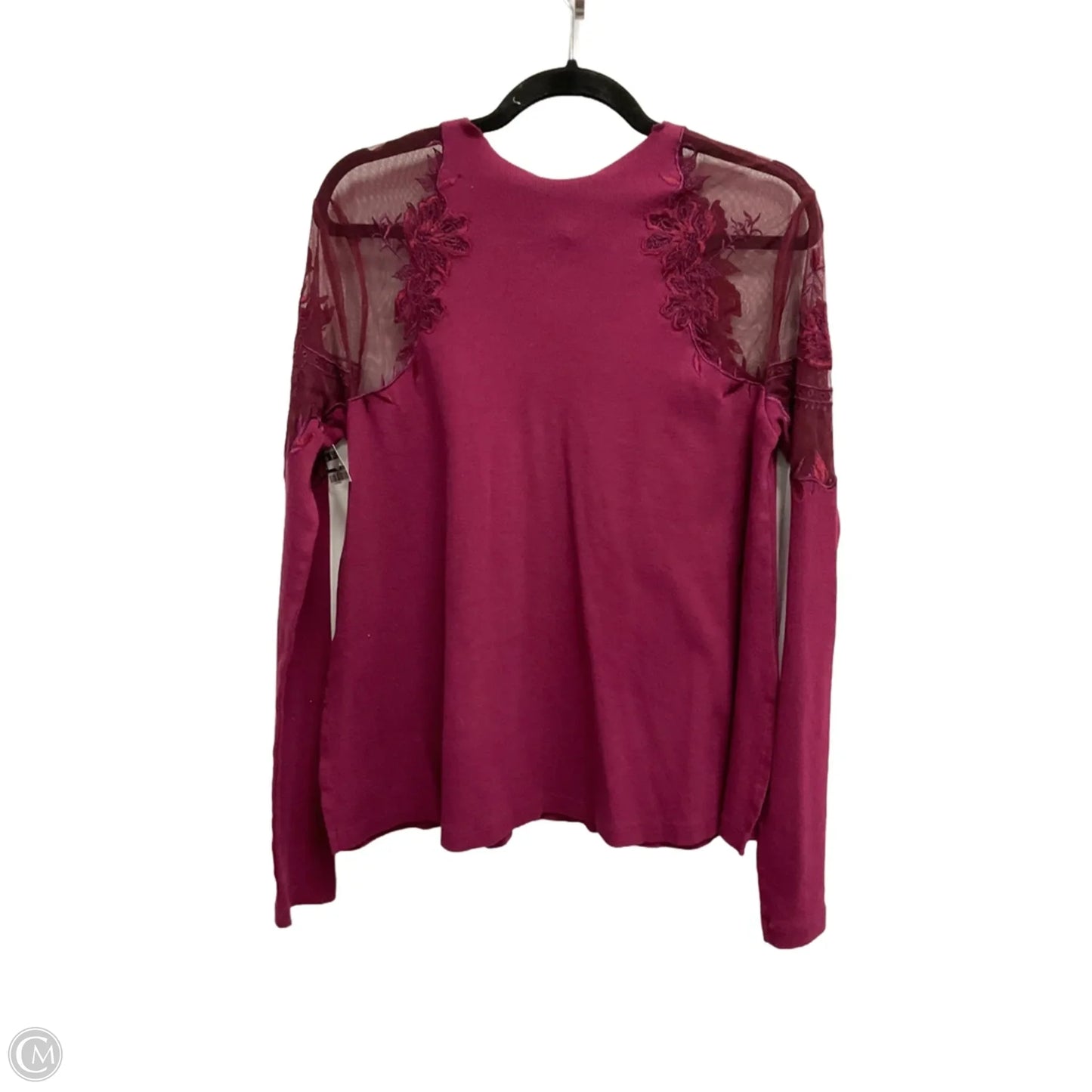 Top Long Sleeve By Free People In Maroon, Size: L