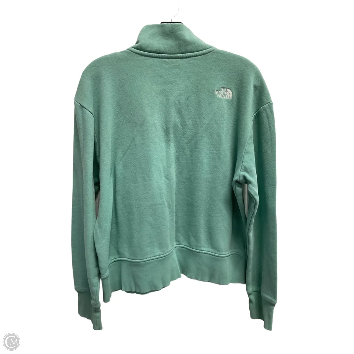 Athletic Top Long Sleeve Collar By The North Face In Aqua, Size: L