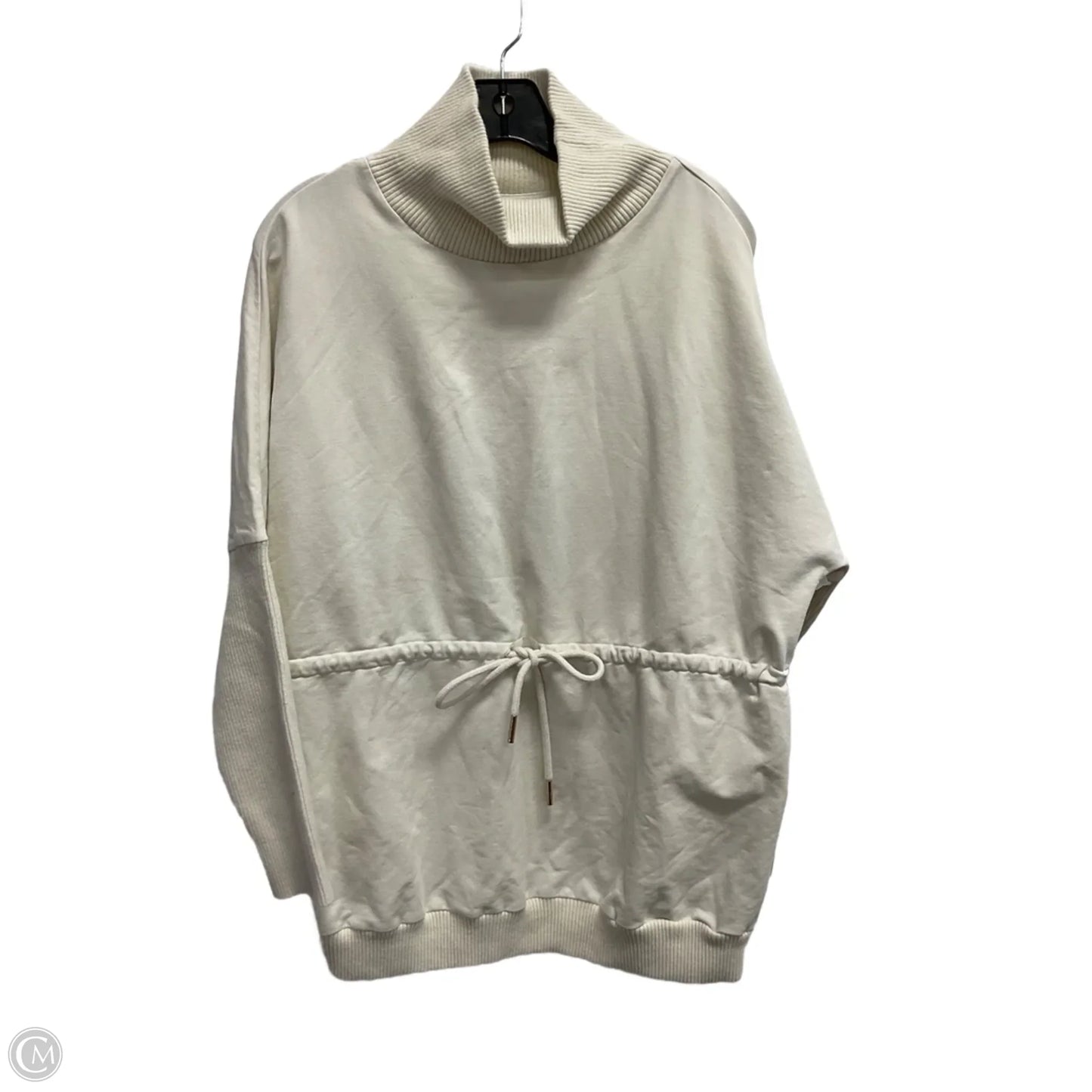 Athletic Top Long Sleeve Collar By Varley In Cream, Size: S