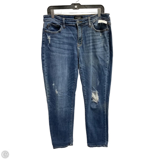 Jeans Straight By Judy Blue In Blue Denim, Size: 12