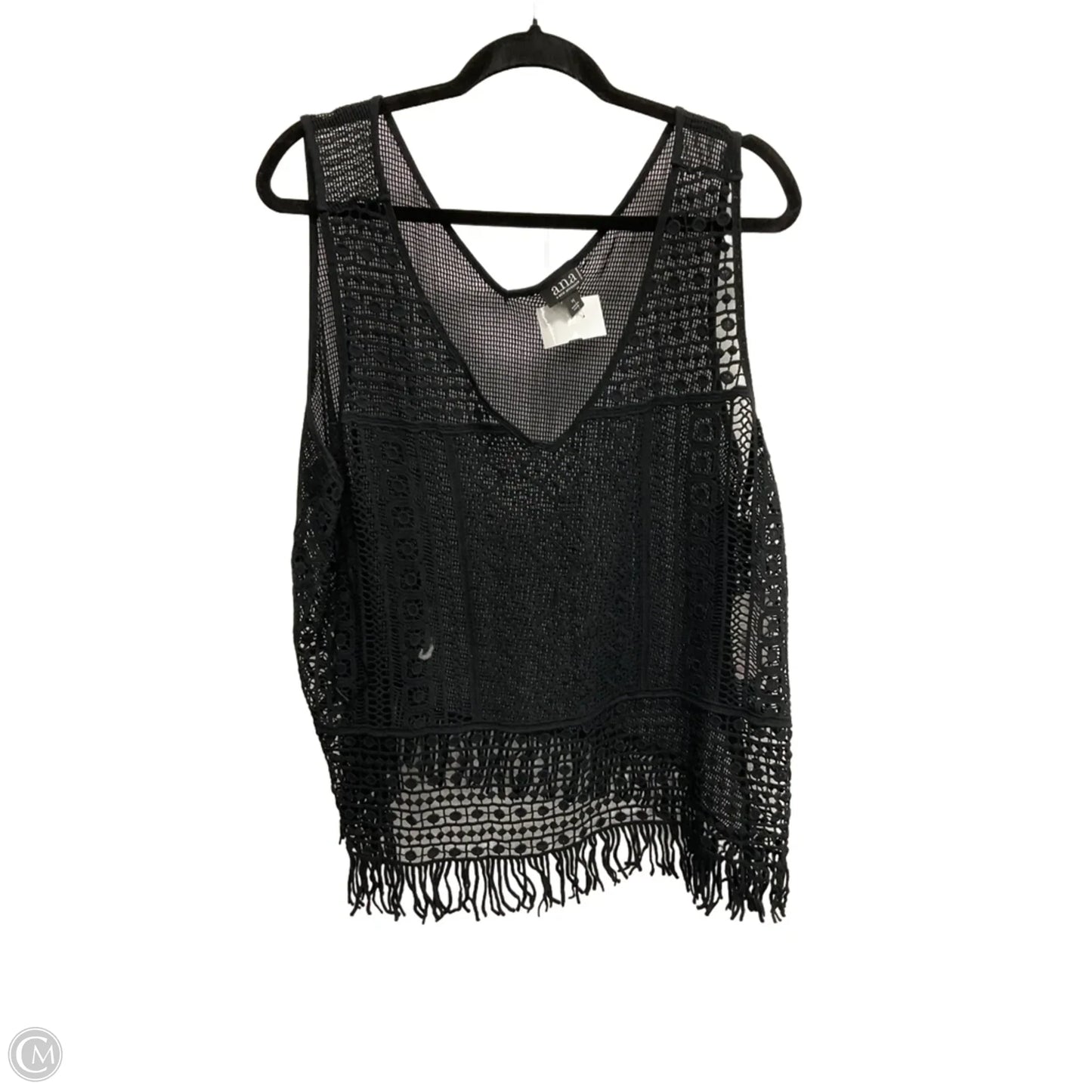 Top Sleeveless By Ana In Black, Size: 1x