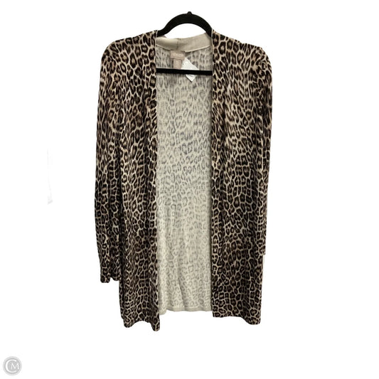 Cardigan By Chicos In Leopard Print, Size: S