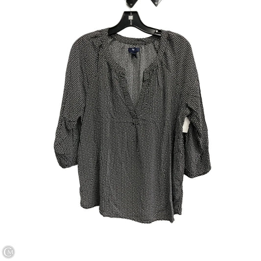 Blouse 3/4 Sleeve By Gap In Geometric Pattern, Size: Xl