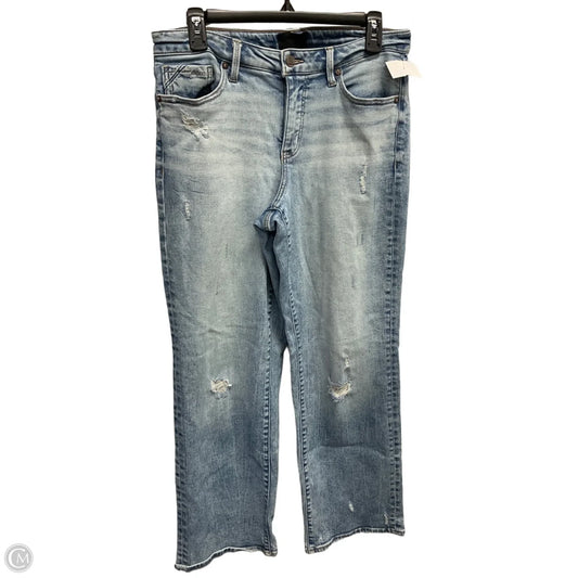 Jeans Straight By Buckle Black In Blue Denim, Size: 8