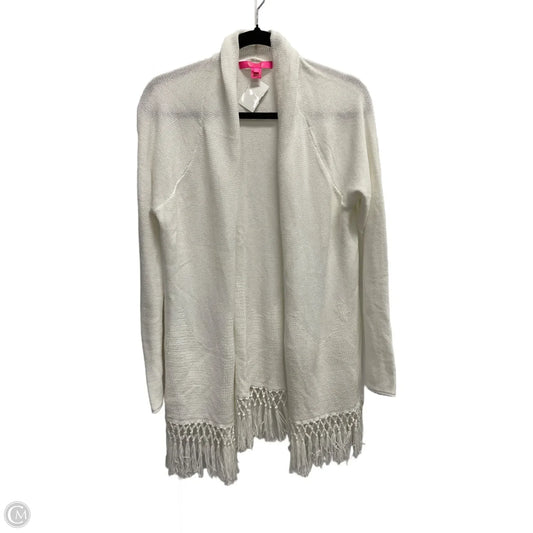 Cardigan Designer By Lilly Pulitzer In White, Size: L