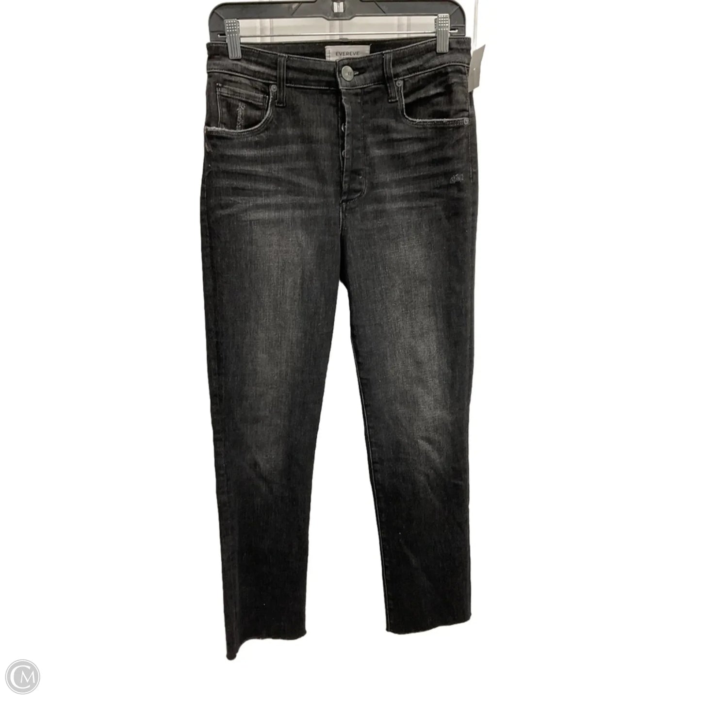 Jeans Straight By Evereve In Black Denim, Size: 4
