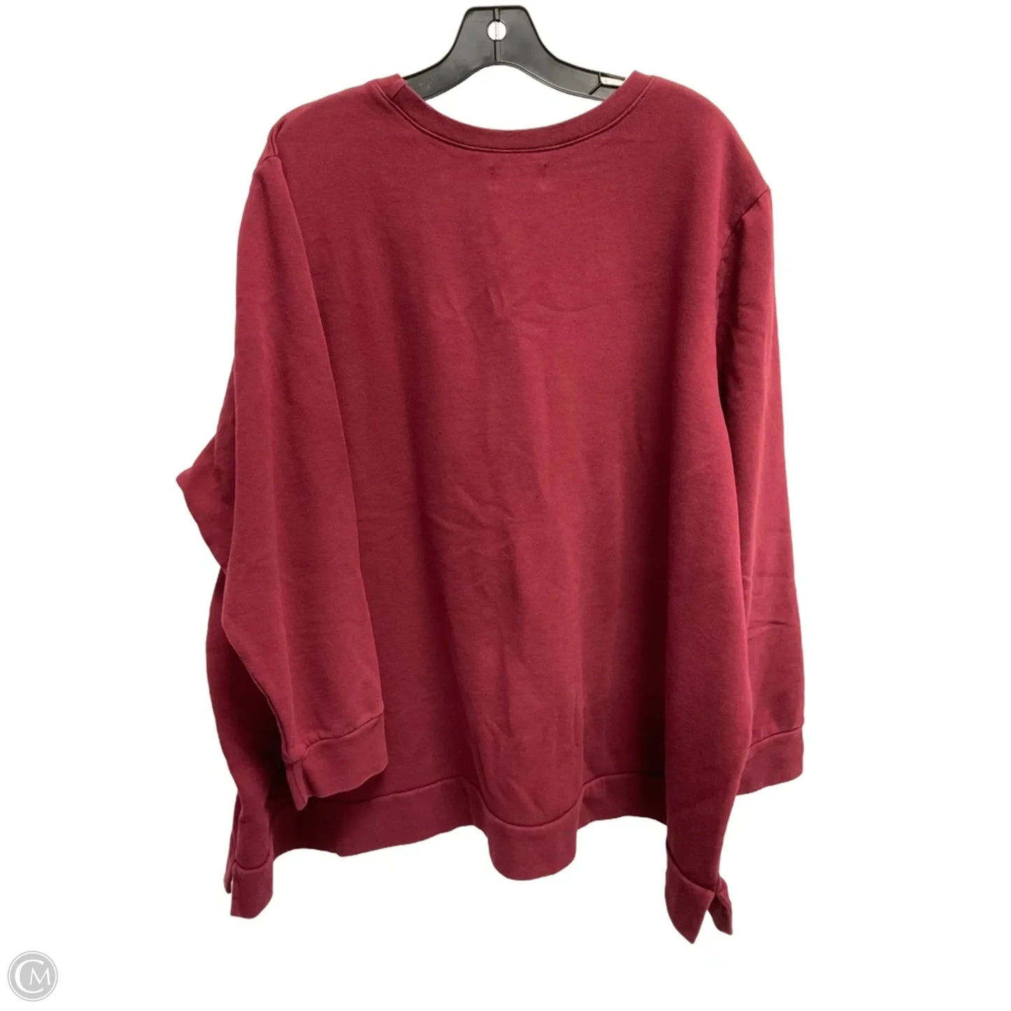 Sweatshirt Crewneck By Lane Bryant In Maroon, Size: 4x