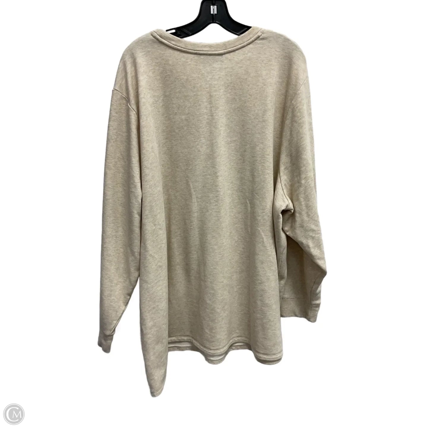 Sweatshirt Crewneck By Lane Bryant In Cream, Size: 4x