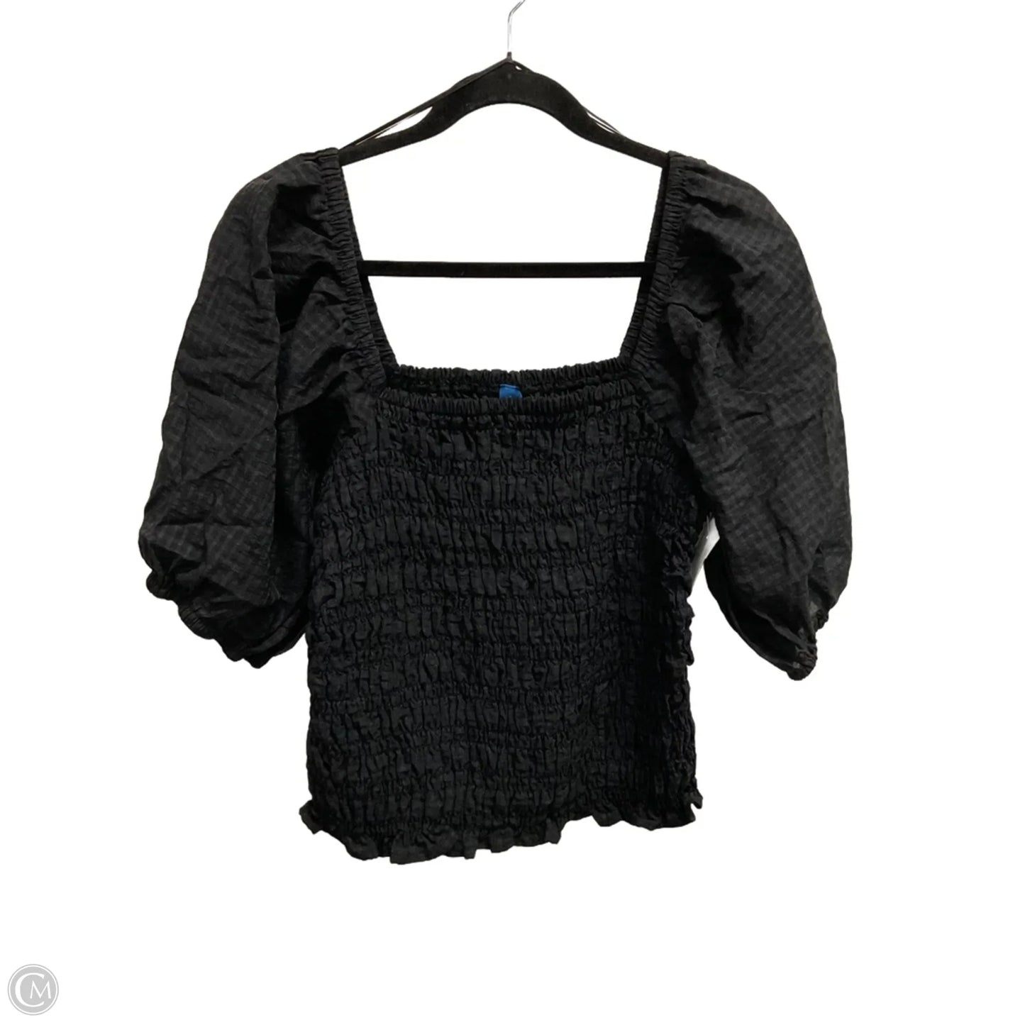 Blouse Short Sleeve By Old Navy In Black, Size: L