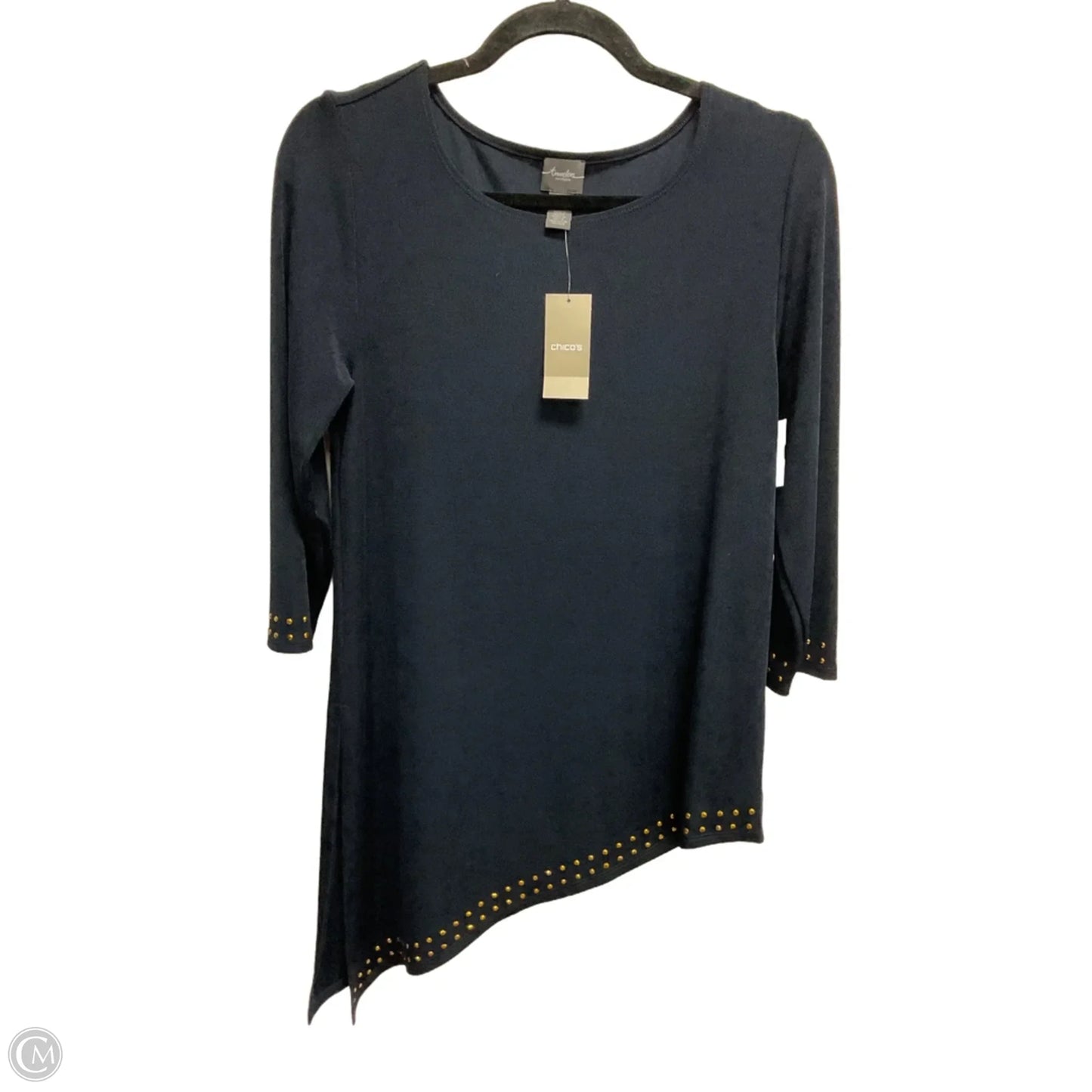 Top Long Sleeve By Chicos In Navy, Size: S