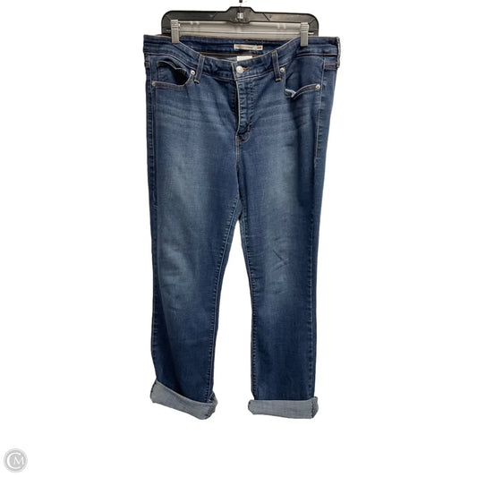 Jeans Straight By Levis In Blue Denim, Size: 18