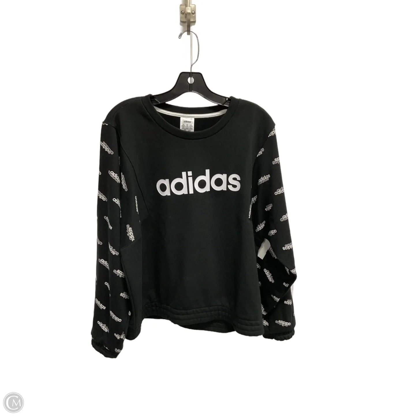 Sweatshirt Crewneck By Adidas In Black, Size: M