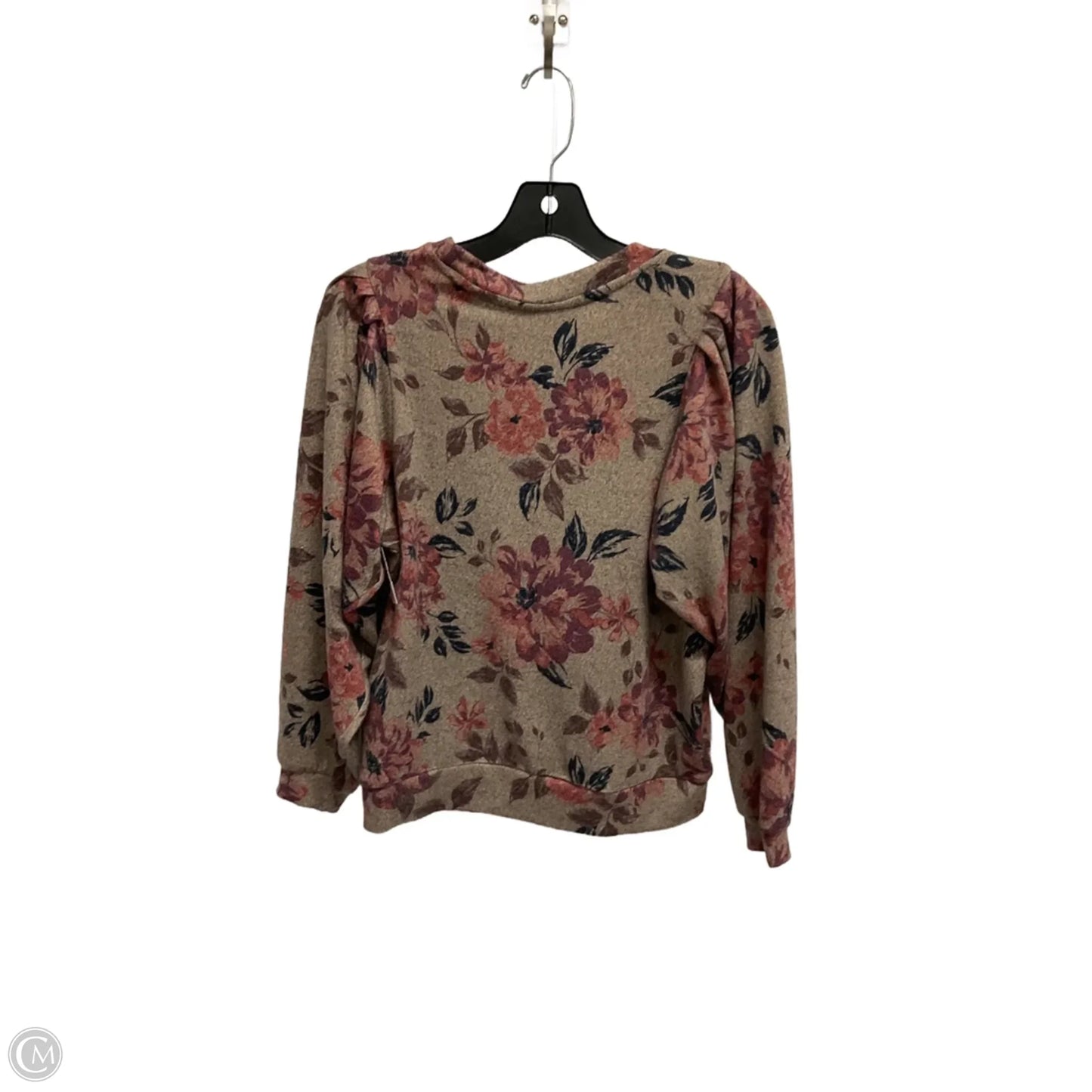 Top Long Sleeve By Emily Daniels In Floral Print, Size: S
