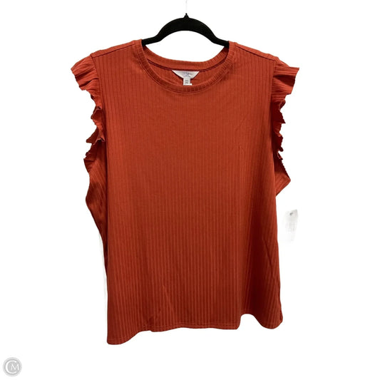 Tank Top By Time And Tru In Orange, Size: Xxl