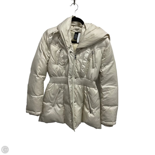 Coat Parka By Moda Intl In Cream, Size: M