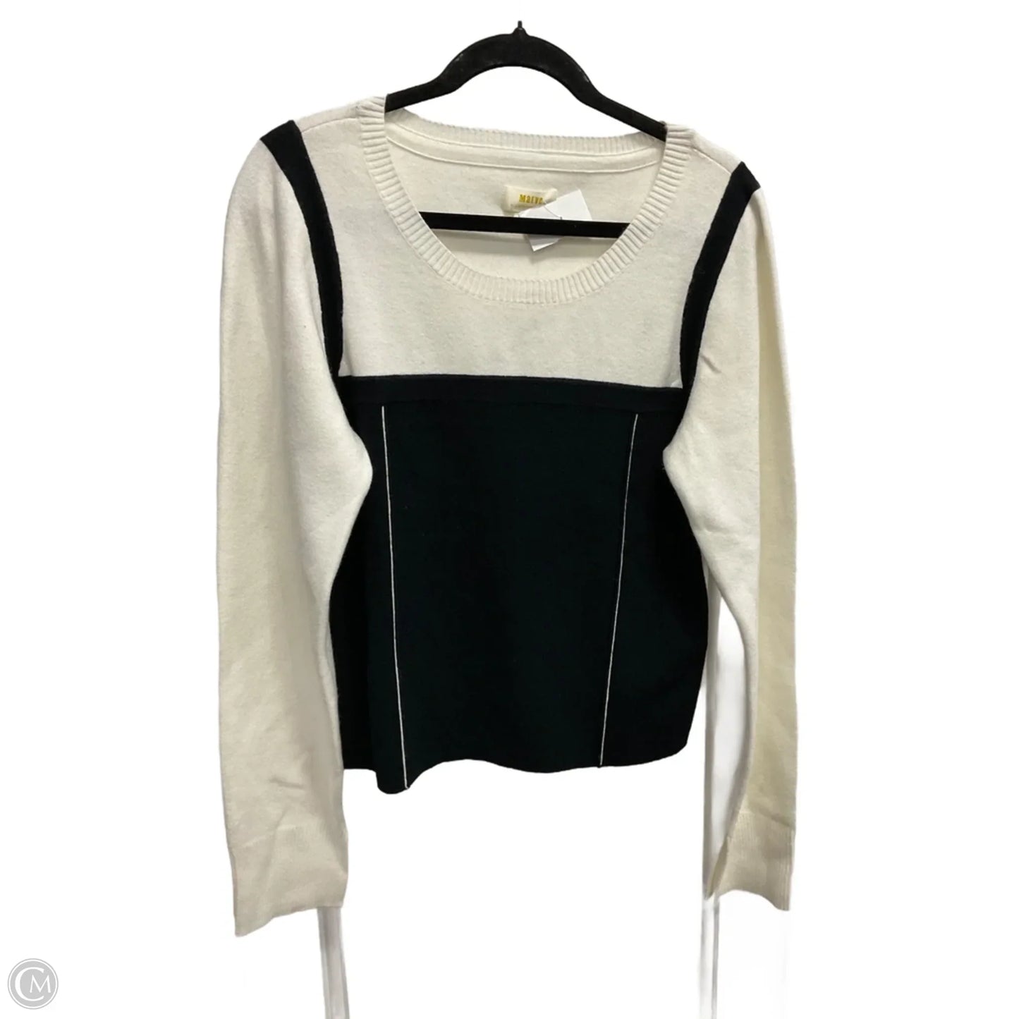 Sweater By Maeve In Black & White, Size: Xl