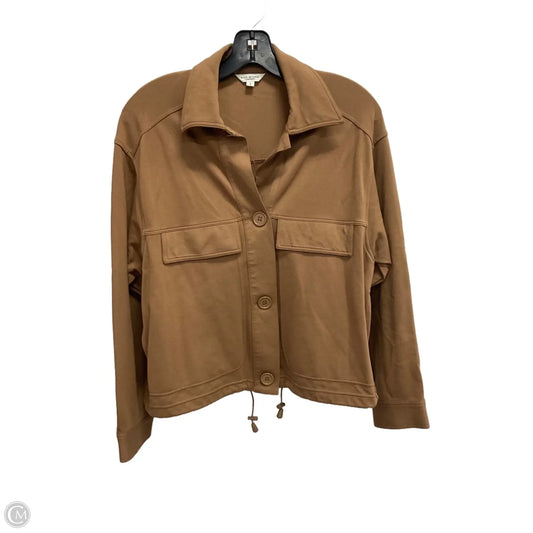 Jacket Shirt By Max Studio In Brown, Size: S